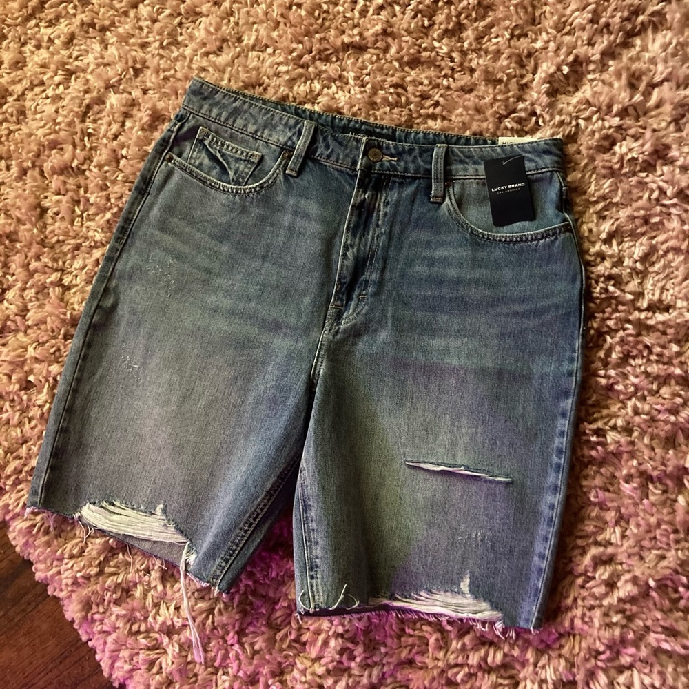 Distressed Jean Shorts